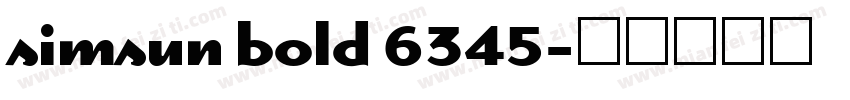 simsun bold 6345字体转换
